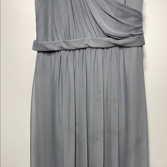 David's Bridal Gray One Shoulder Dress - Picture 3 of 9
